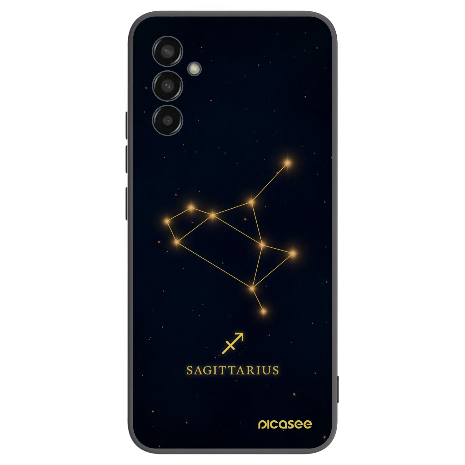 Picasee Samsung Galaxy M13 M135F Hülle - Schwarzes Silikon - SAGITTARIUS