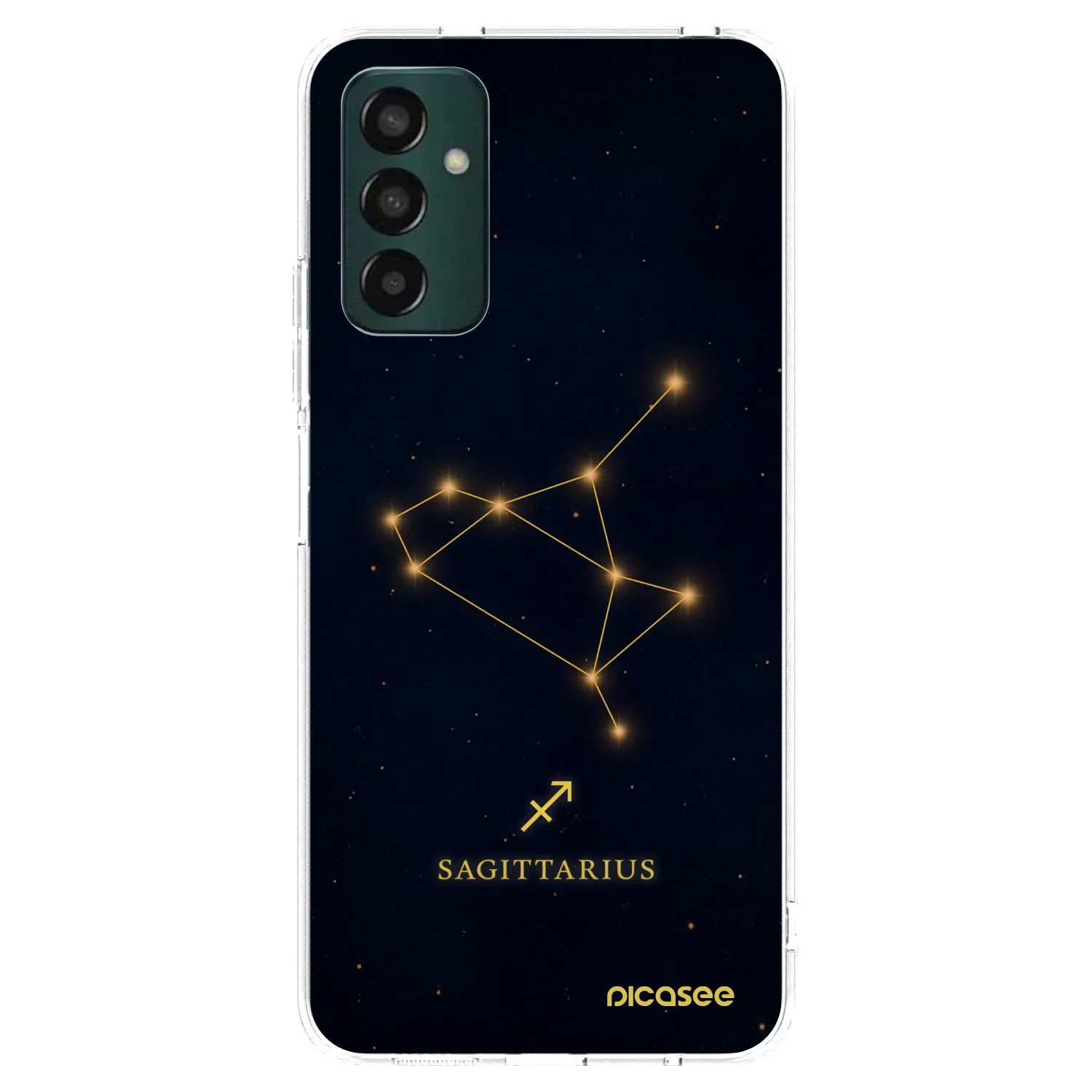 Picasee Samsung Galaxy M13 M135F Hülle - Transparentes Silikon - SAGITTARIUS