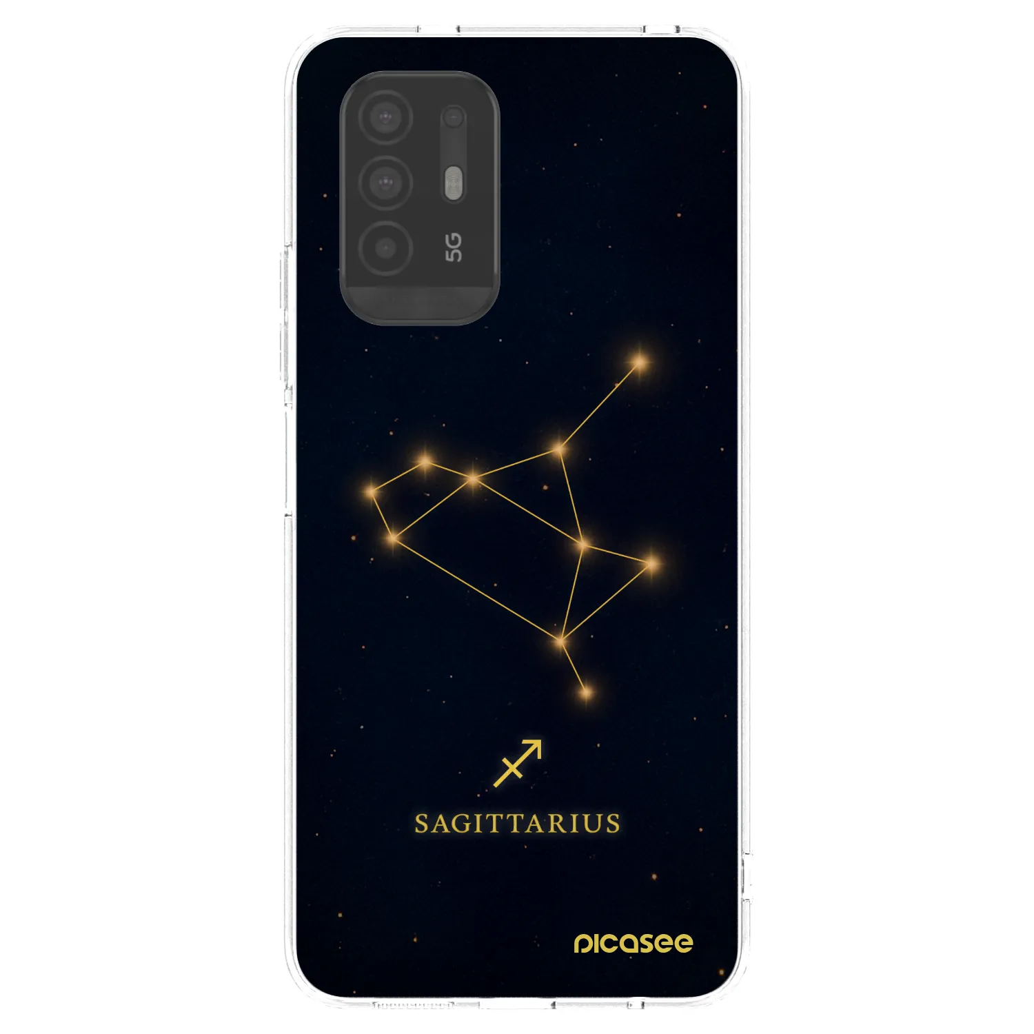 Picasee OPPO A94 5G Hülle - Transparentes Silikon - SAGITTARIUS