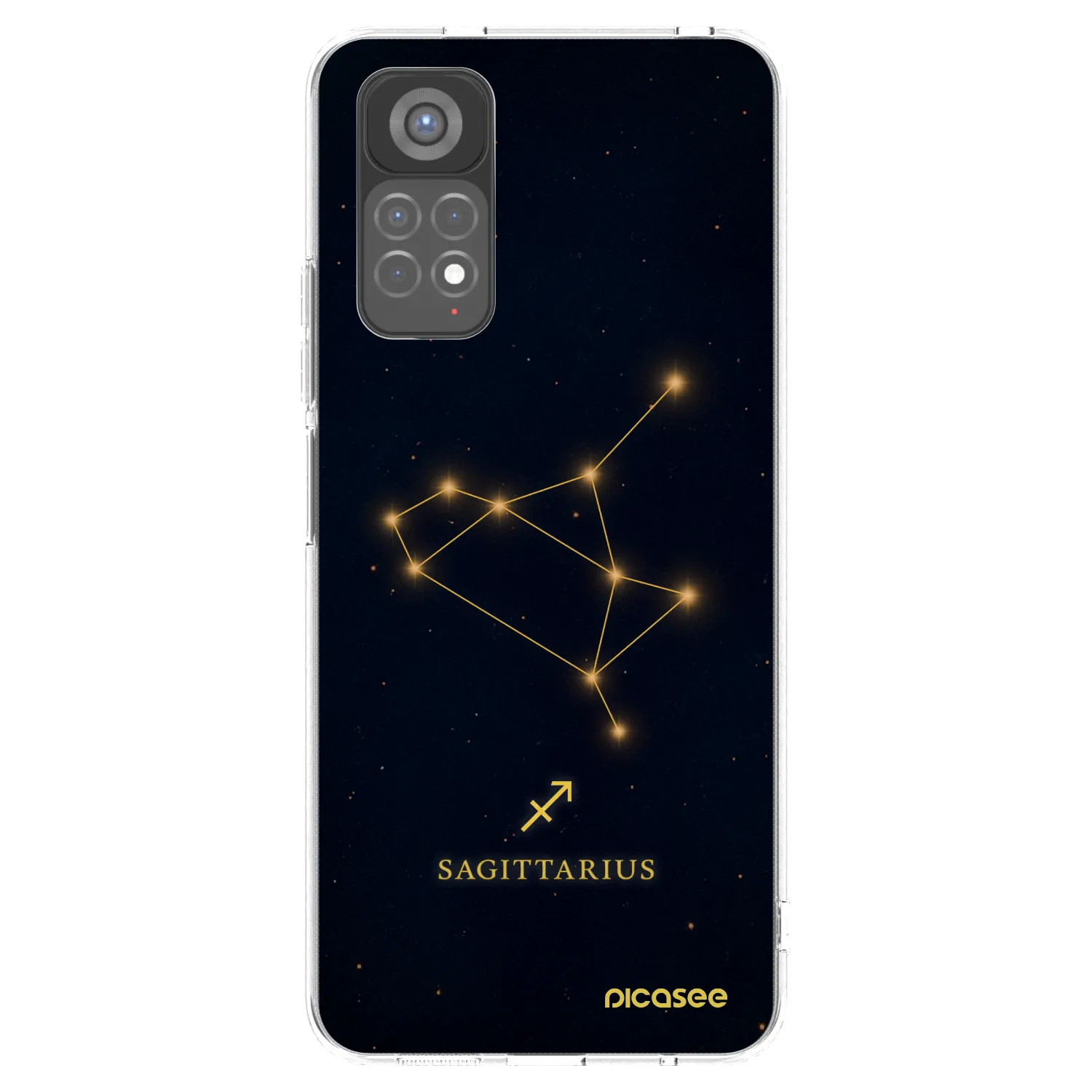 Picasee Xiaomi Redmi Note 11S 5G Hülle - Transparentes Silikon - SAGITTARIUS