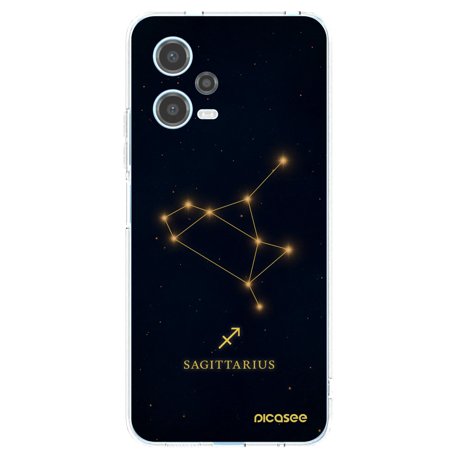 Picasee Xiaomi Redmi Note 12 5G Hülle - Transparentes Silikon - SAGITTARIUS