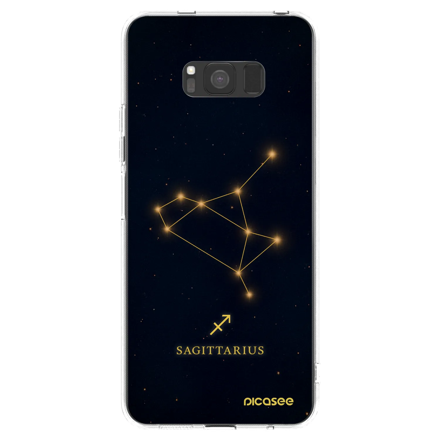 Picasee Samsung Galaxy S8 G950F Hülle - Transparentes Silikon - SAGITTARIUS