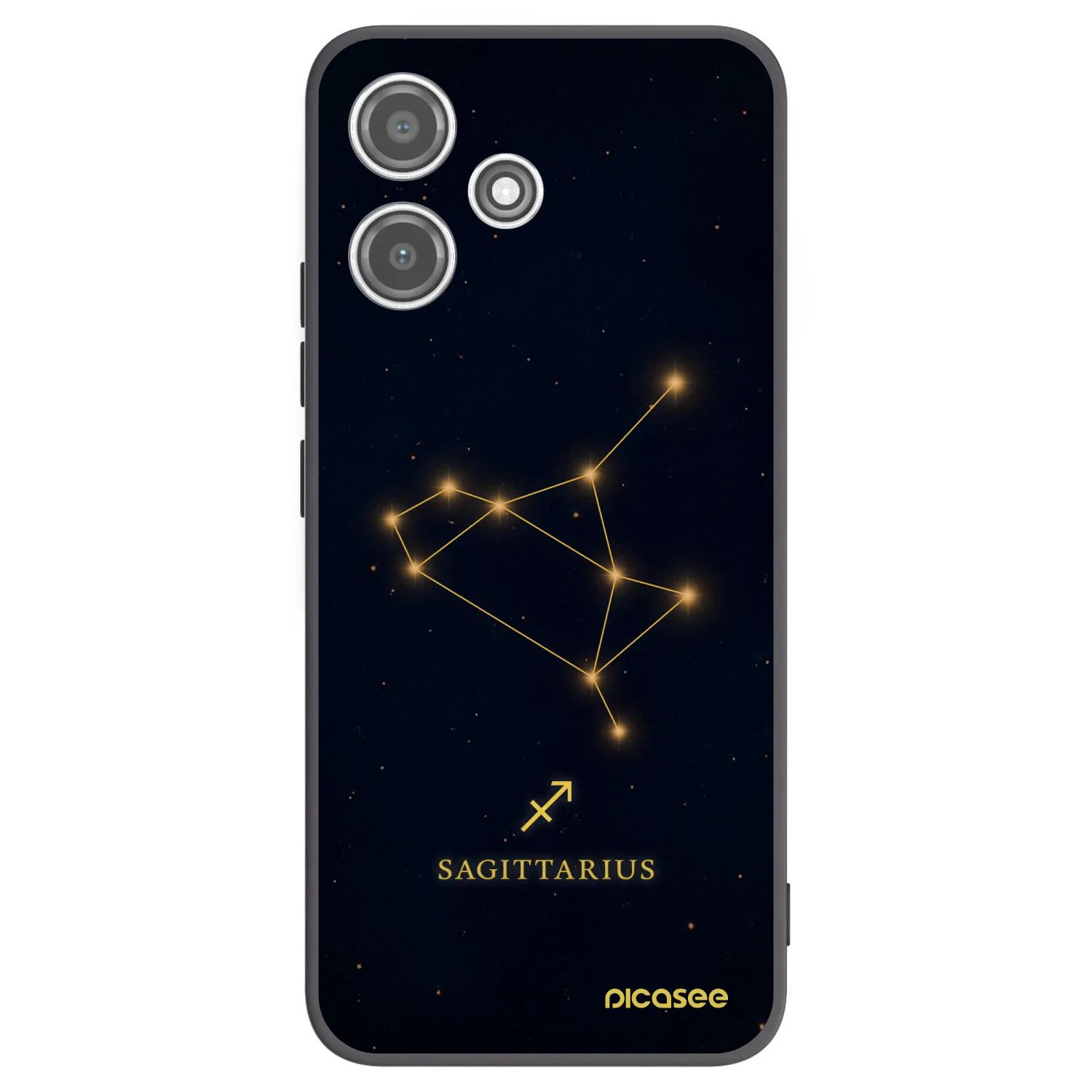 Picasee Xiaomi Redmi 12 5G Hülle - Schwarzes Silikon - SAGITTARIUS