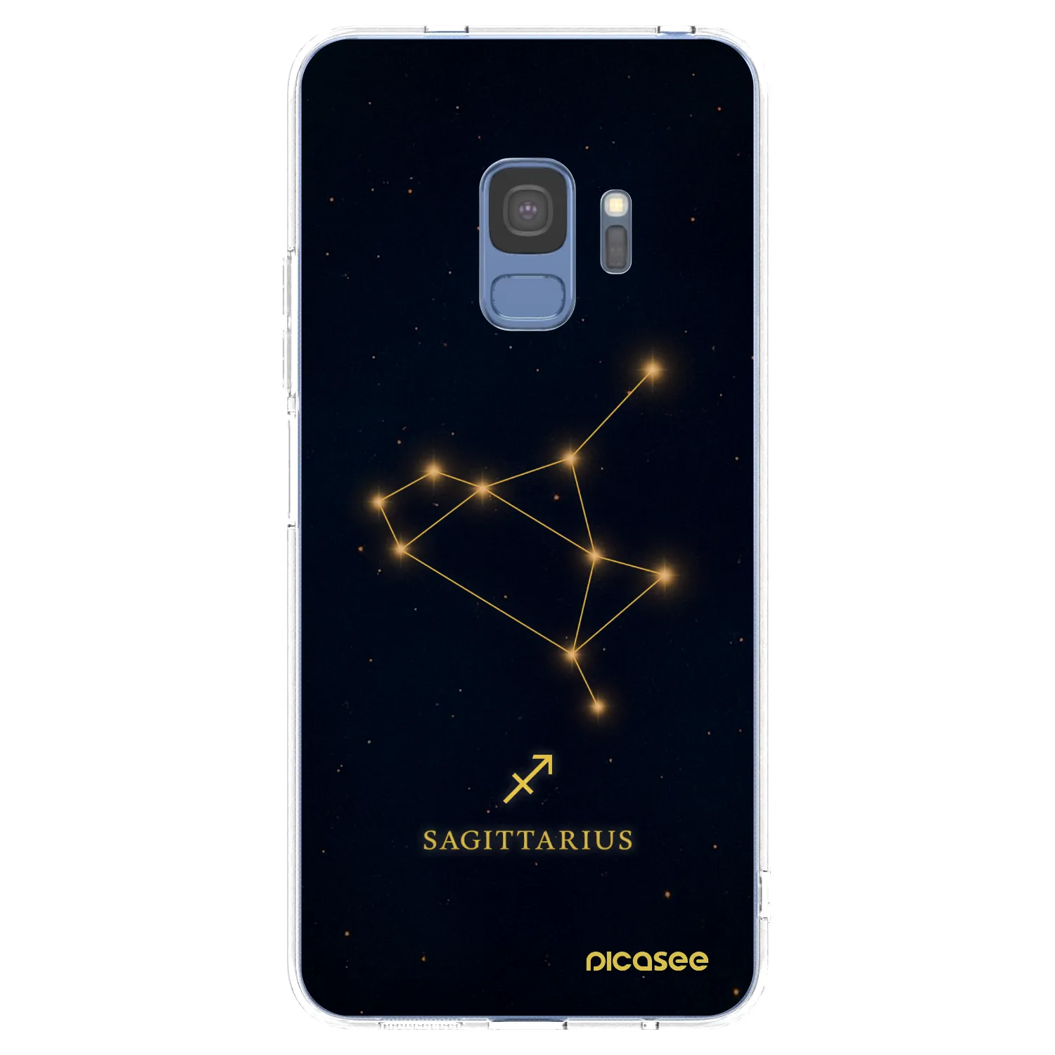 Picasee Samsung Galaxy S9 G960F Hülle - Transparentes Silikon - SAGITTARIUS
