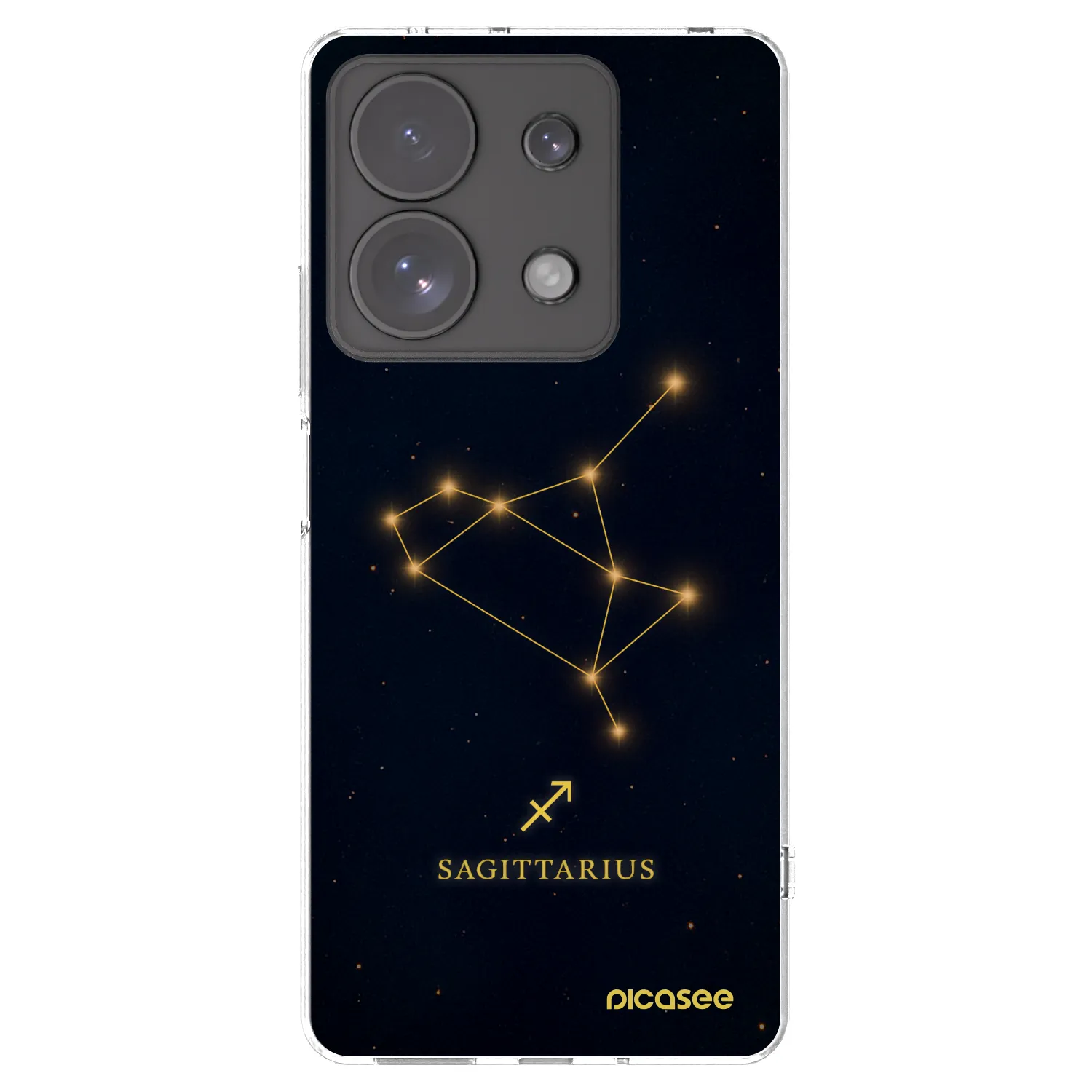 Picasee Xiaomi Redmi Note 13 Pro 4G Hülle - Transparentes Silikon - SAGITTARIUS
