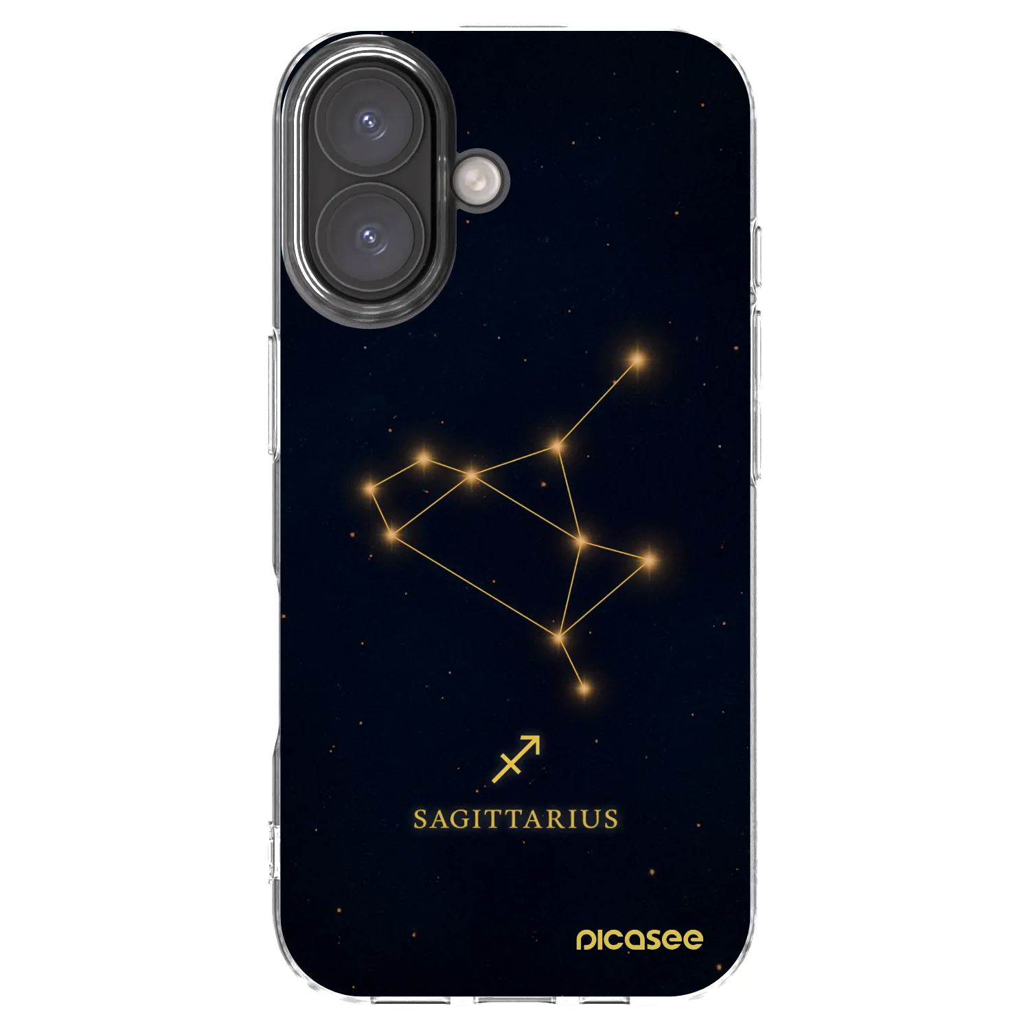 Picasee Apple iPhone 16 Hülle - Transparentes Silikon - SAGITTARIUS