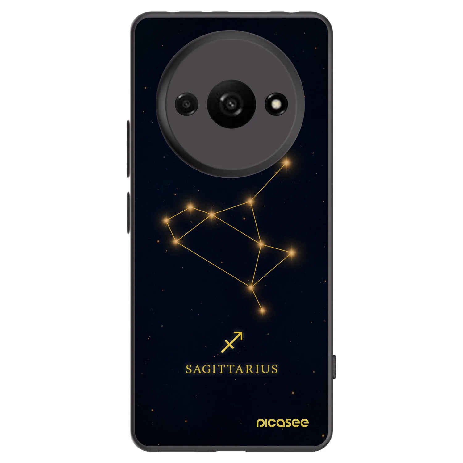 Picasee Xiaomi Redmi A3 Hülle - Schwarzes Silikon - SAGITTARIUS