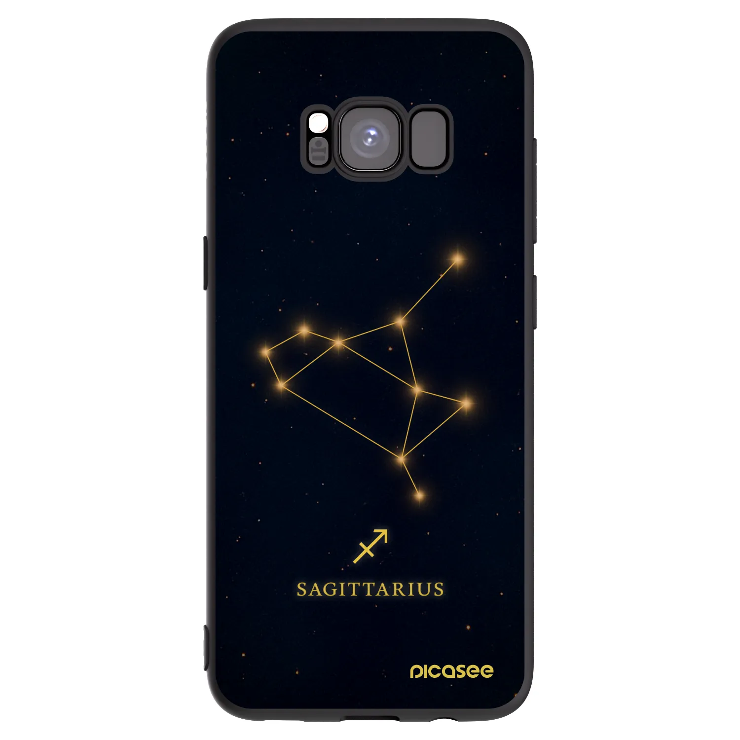 Picasee Samsung Galaxy S8 G950F Hülle - Schwarzes Silikon - SAGITTARIUS