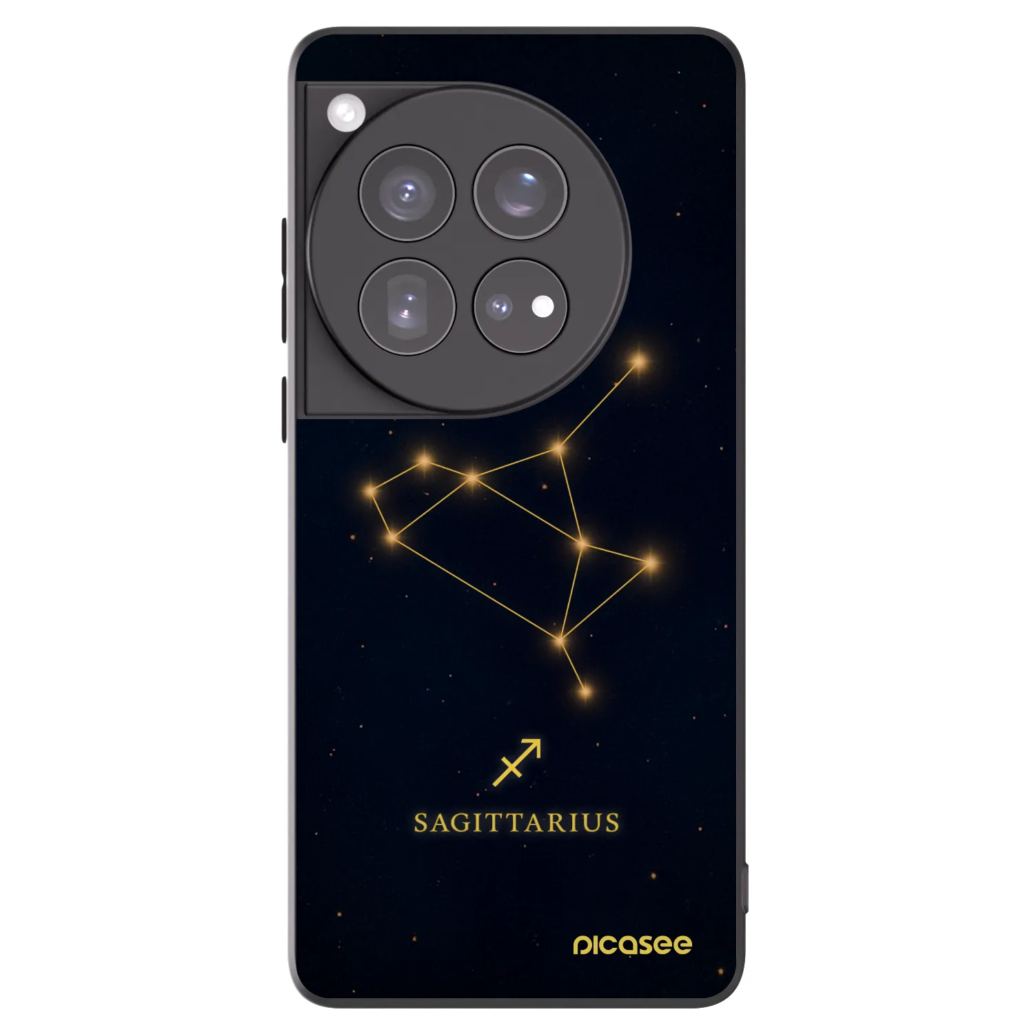 Picasee OnePlus 12 5G Hülle - Schwarzes Silikon - SAGITTARIUS