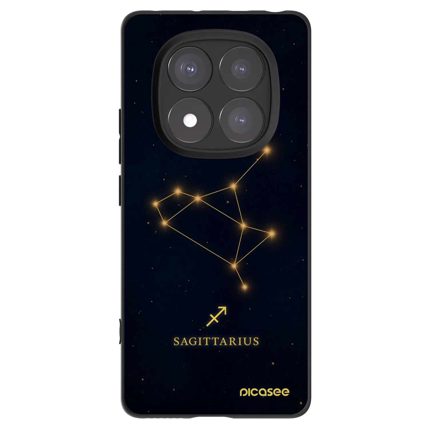 Picasee Xiaomi Redmi Note 14 Pro+ 5G Hülle - Schwarzes Silikon - SAGITTARIUS