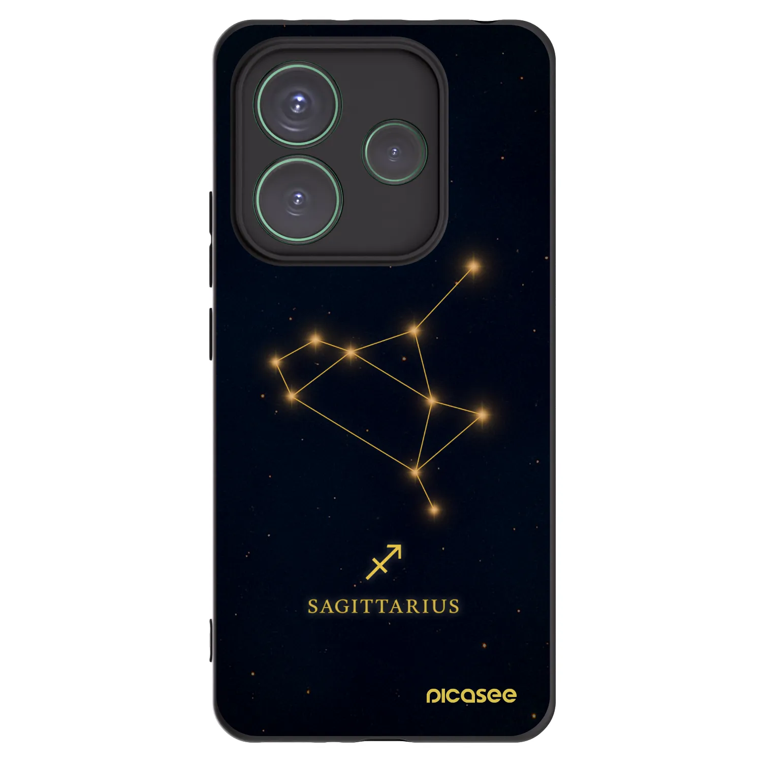 Picasee Xiaomi Redmi Note 14 5G Hülle - Schwarzes Silikon - SAGITTARIUS