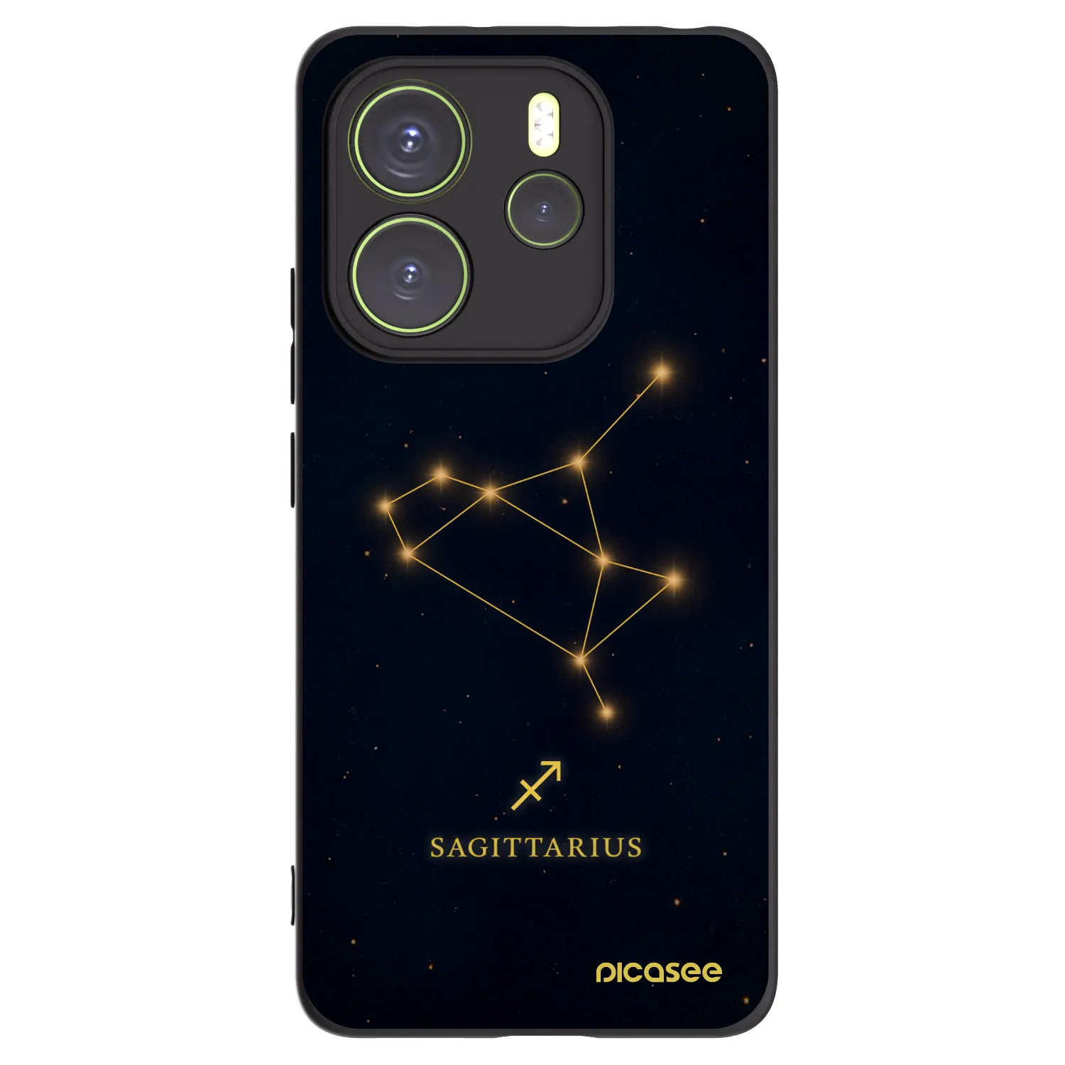Picasee Xiaomi Redmi Note 14 4G Hülle - Schwarzes Silikon - SAGITTARIUS