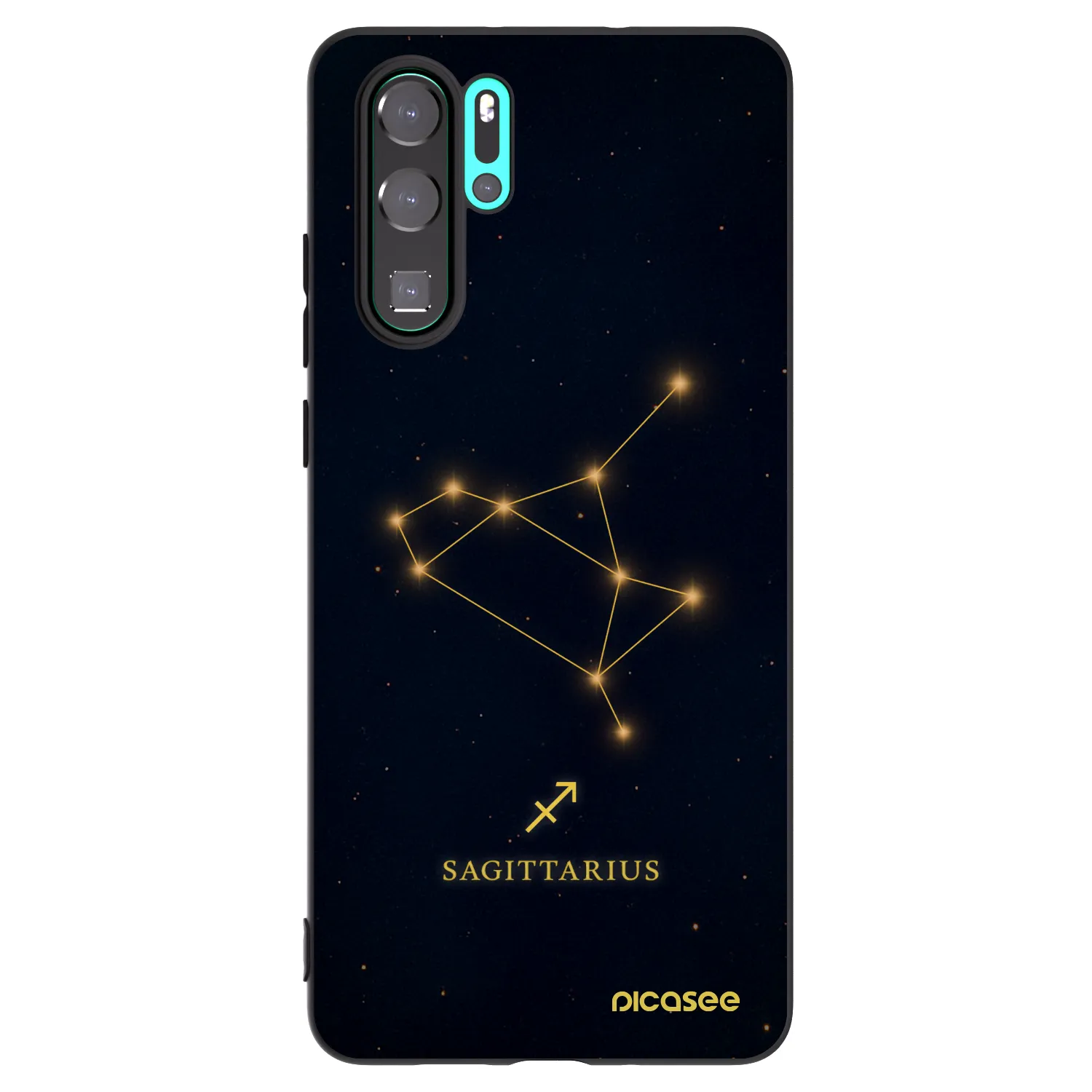 Picasee Huawei P30 Pro Hülle - Schwarzes Silikon - SAGITTARIUS