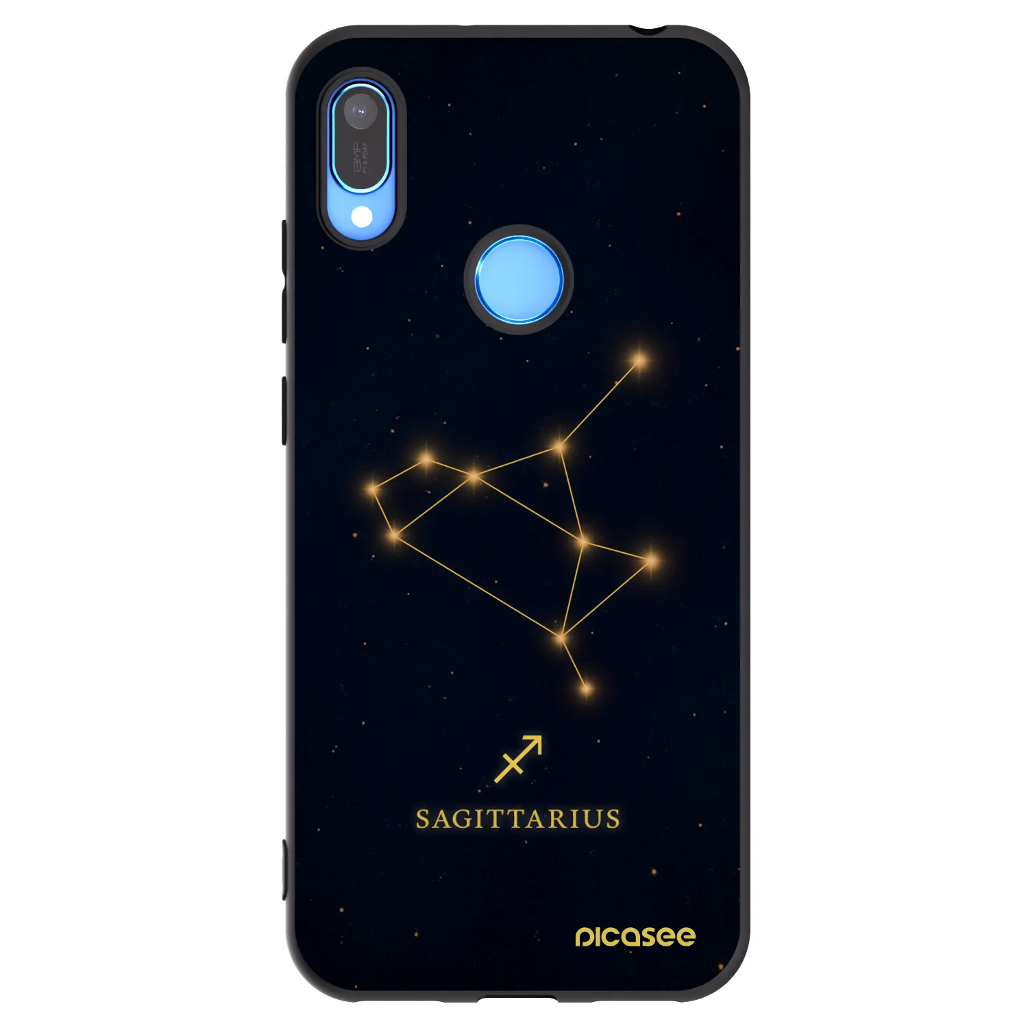 Picasee Huawei Y6 2019 Hülle - Schwarzes Silikon - SAGITTARIUS