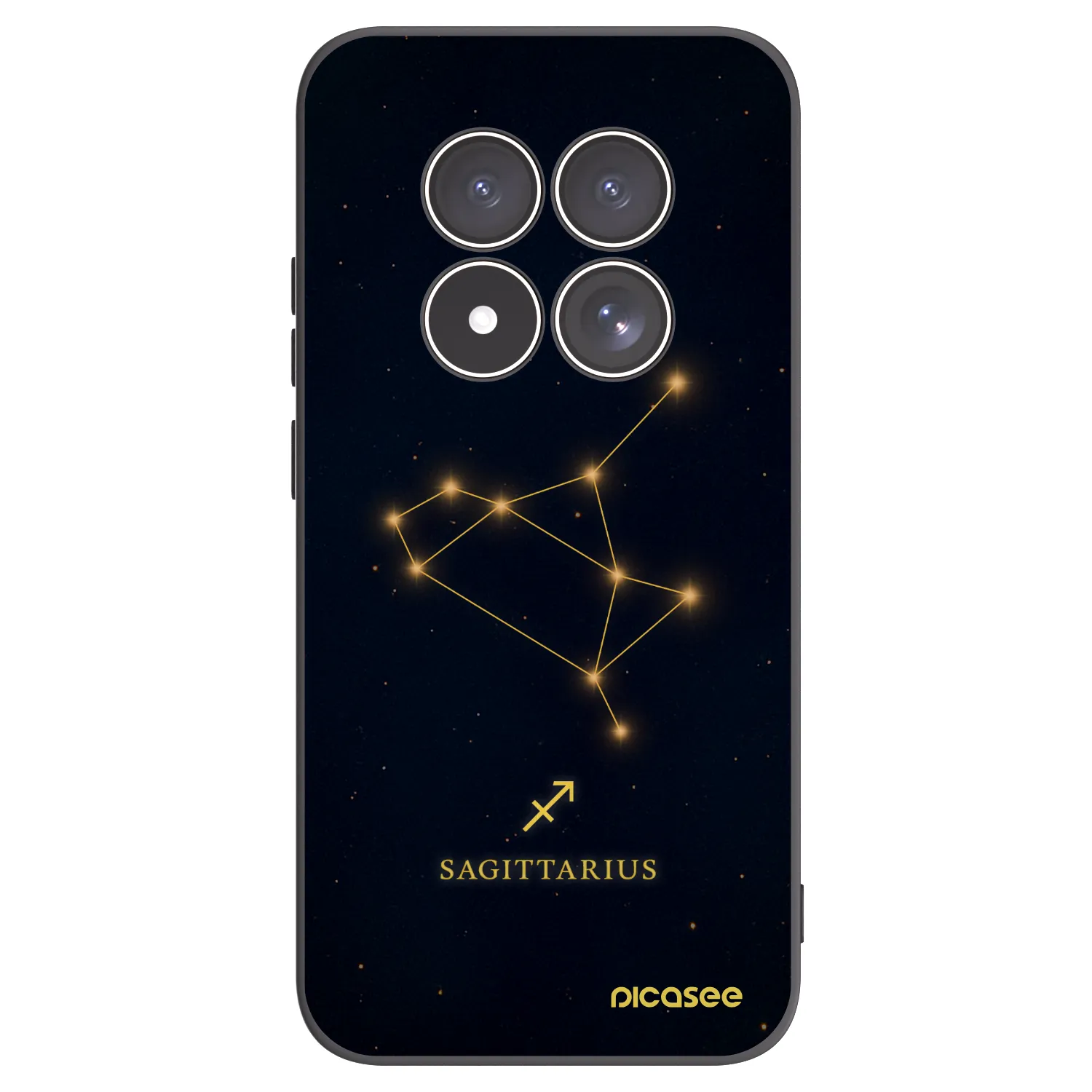 Picasee Xiaomi Redmi Note 15 Pro 4G Hülle - Schwarzes Silikon - SAGITTARIUS