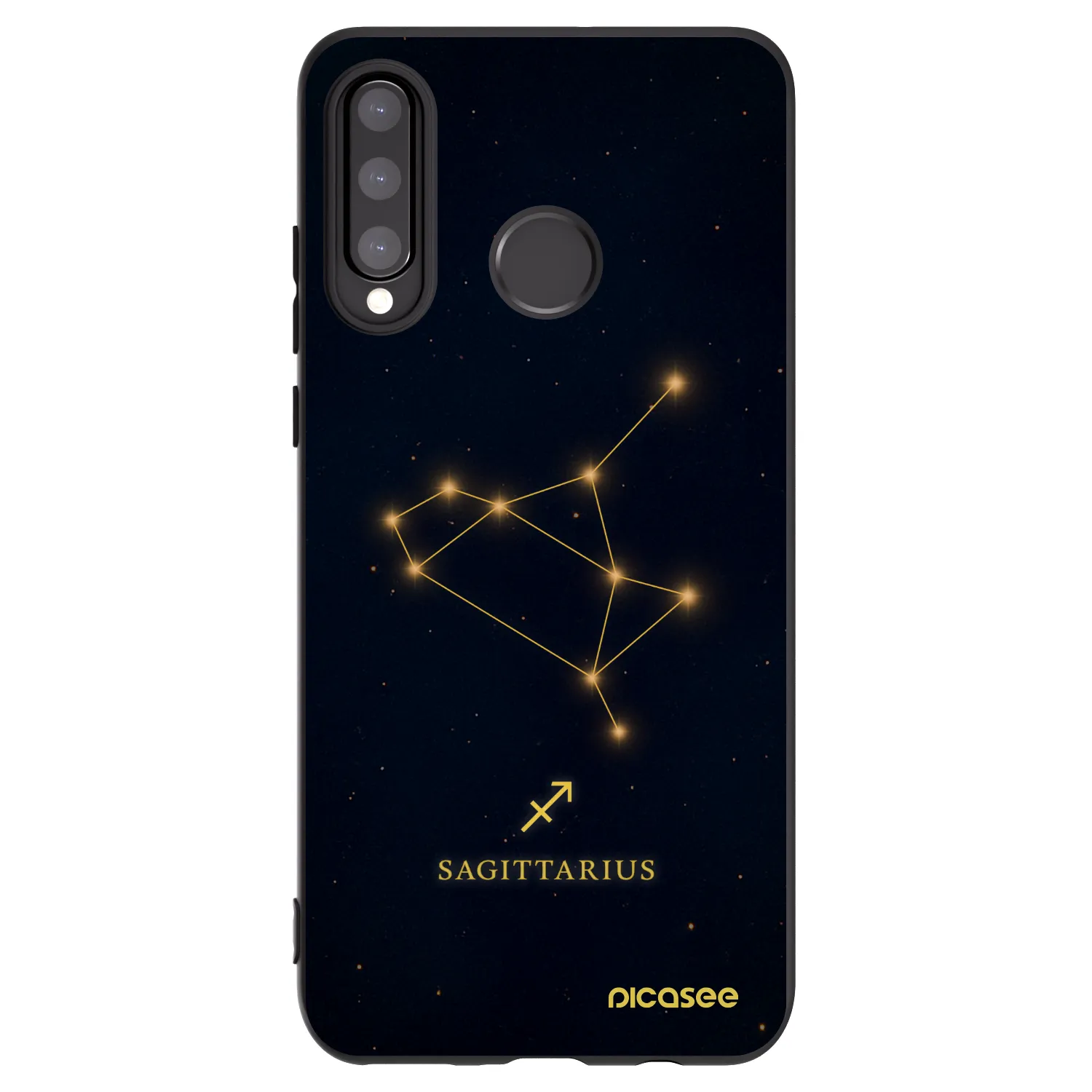 Picasee Huawei P30 Lite Hülle - Schwarzes Silikon - SAGITTARIUS