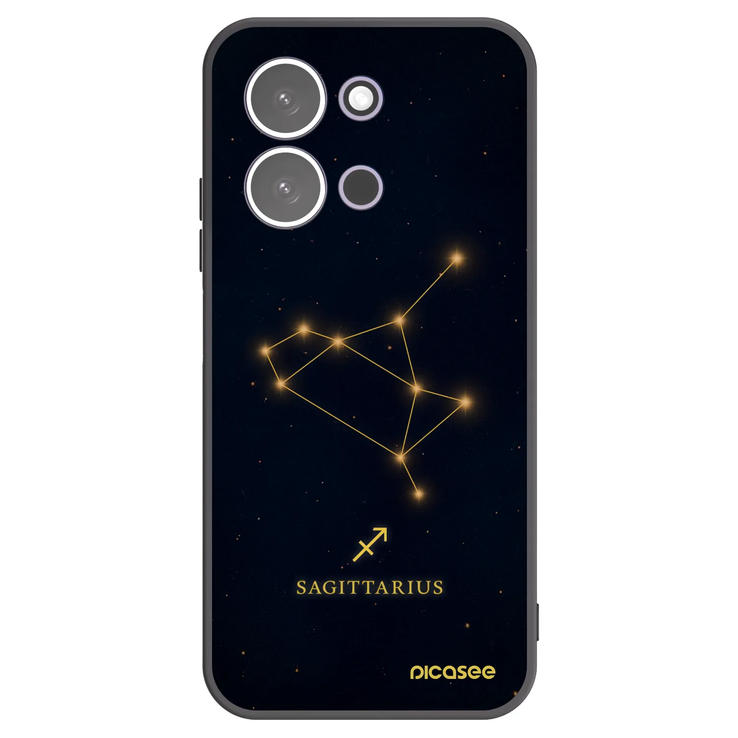 Picasee Xiaomi Redmi 15C 5G Hülle - Schwarzes Silikon - SAGITTARIUS