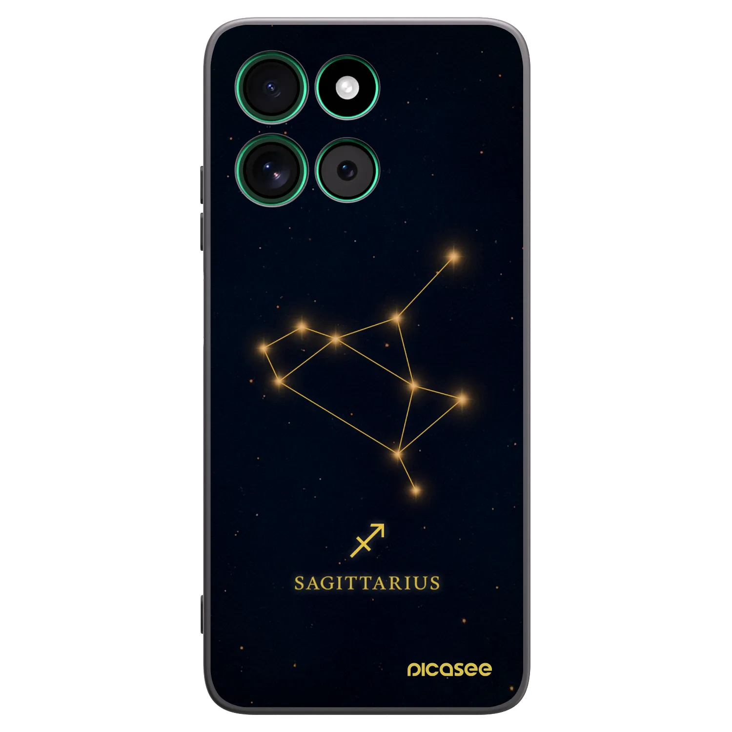Picasee Motorola Moto G57 Power Hülle - Schwarzes Silikon - SAGITTARIUS
