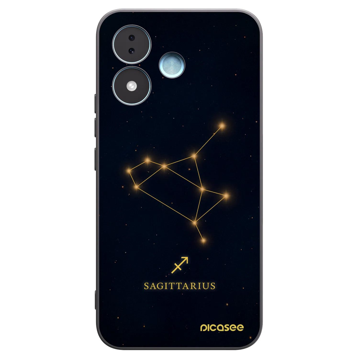 Picasee Xiaomi Redmi Note 17 5G Hülle - Schwarzes Silikon - SAGITTARIUS