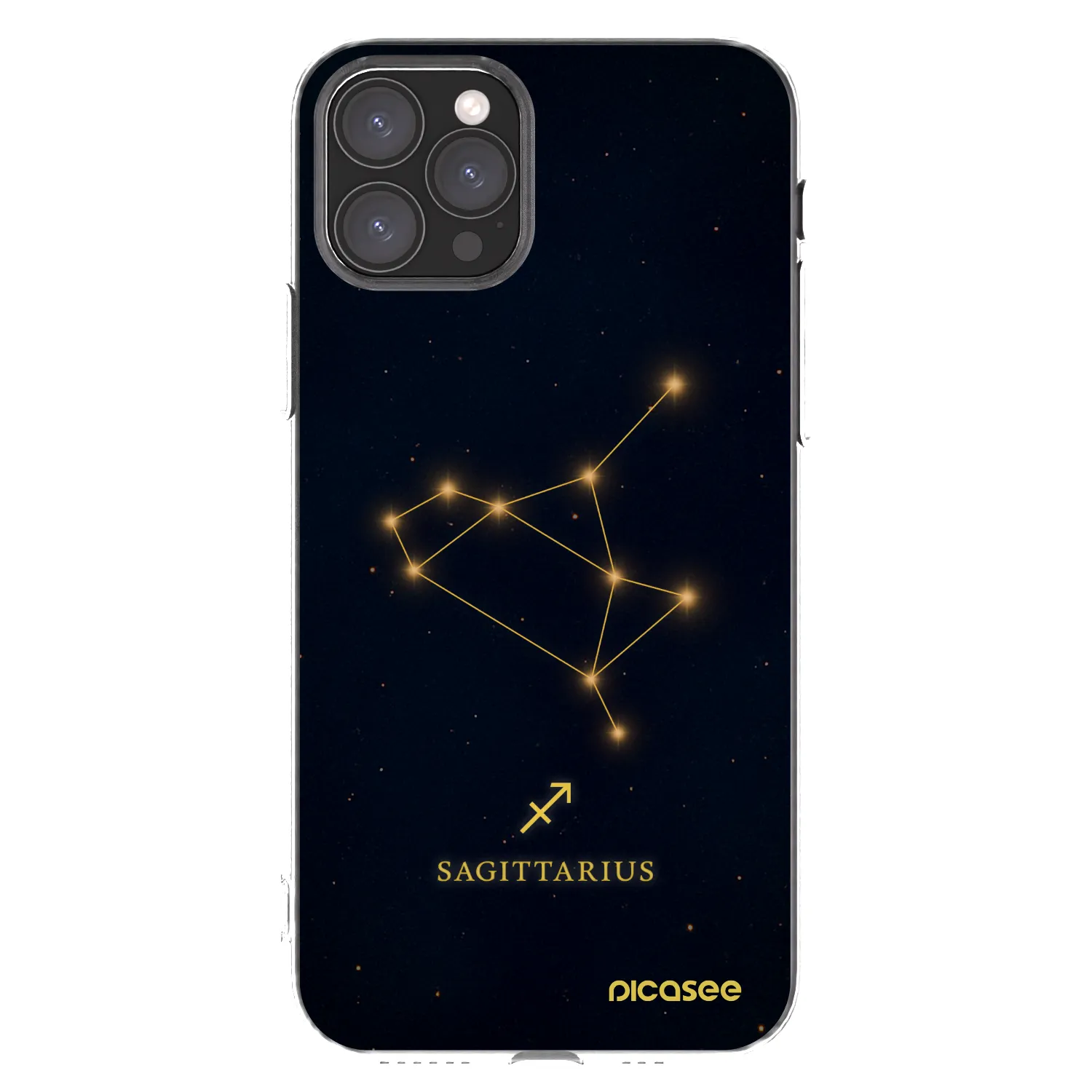 Picasee Apple iPhone 11 Pro Hülle - Transparentes Silikon - SAGITTARIUS