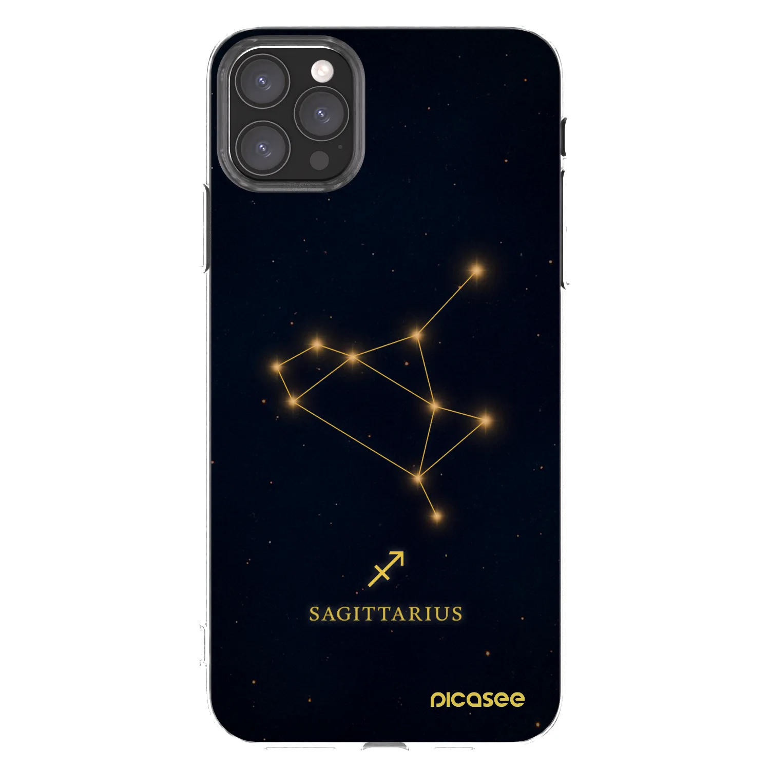 Picasee Apple iPhone 11 Pro Max Hülle - Transparentes Silikon - SAGITTARIUS