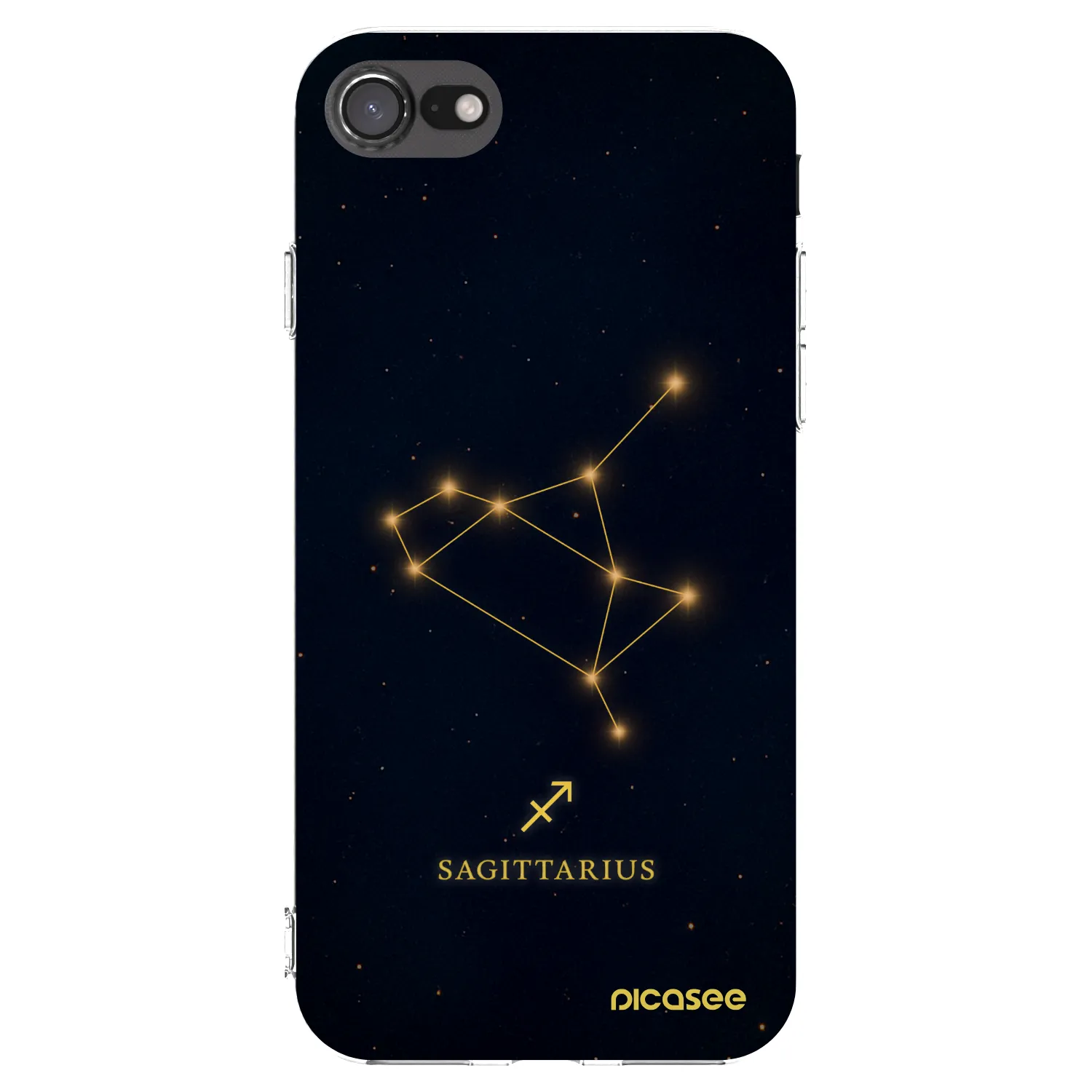 Picasee Apple iPhone 8 Hülle - Transparentes Silikon - SAGITTARIUS