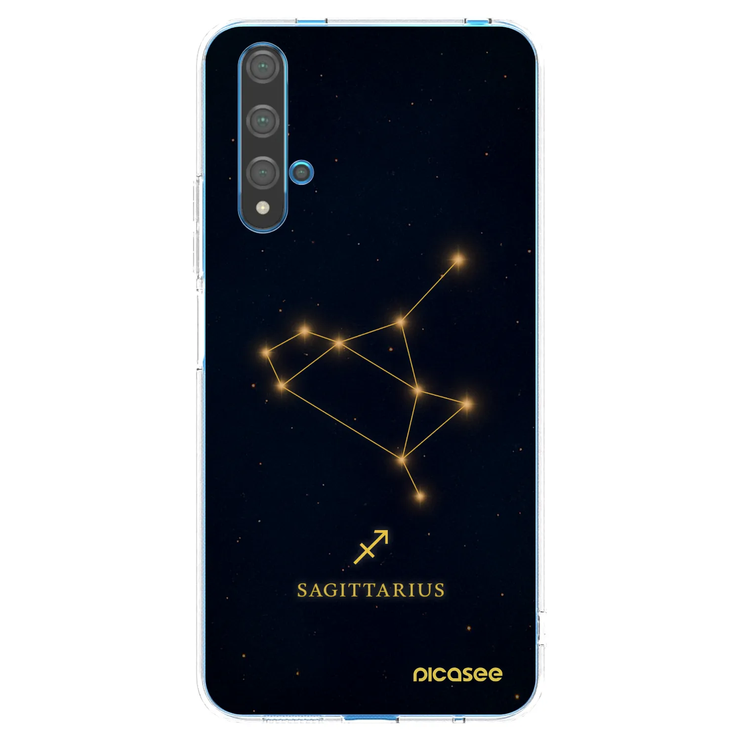 Picasee Huawei Nova 5T Hülle - Transparentes Silikon - SAGITTARIUS
