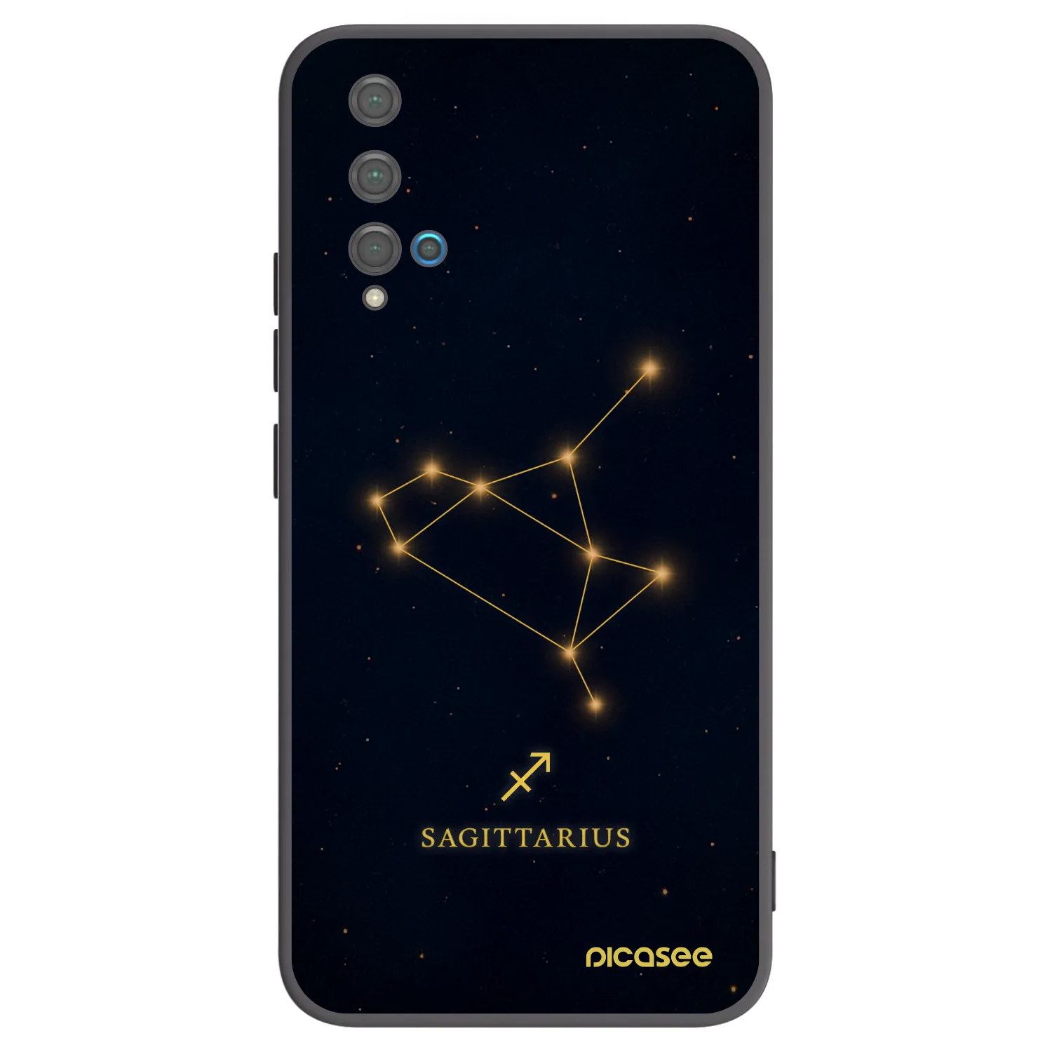 Picasee Huawei Nova 5T Hülle - Schwarzes Silikon - SAGITTARIUS