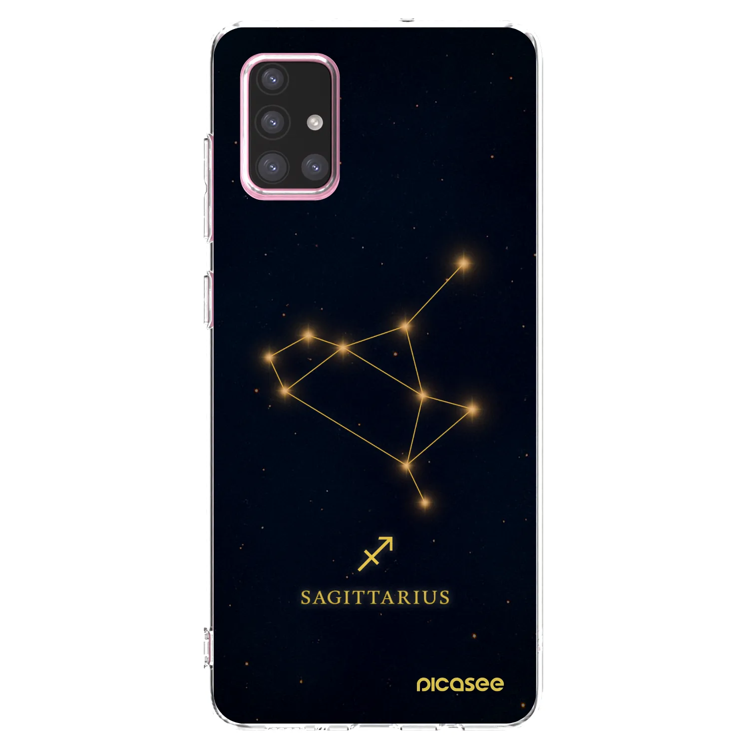 Picasee Samsung Galaxy A71 A715F Hülle - Transparentes Silikon - SAGITTARIUS