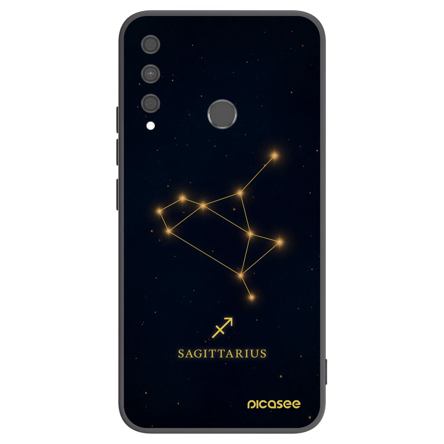Picasee Huawei P40 Lite E Hülle - Schwarzes Silikon - SAGITTARIUS