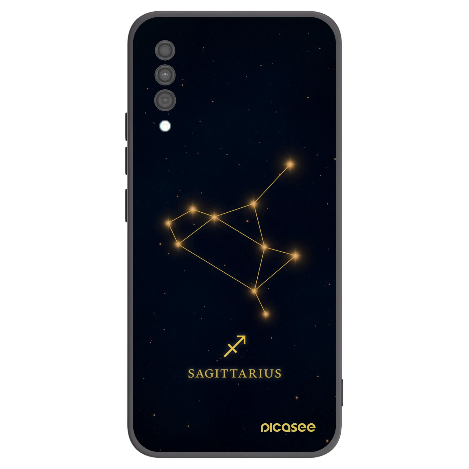 Picasee Samsung Galaxy A30s A307F Hülle - Schwarzes Silikon - SAGITTARIUS