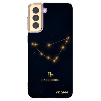 Picasee Samsung Galaxy S21+ 5G G996F Hülle - Transparentes Silikon - CAPRICORN