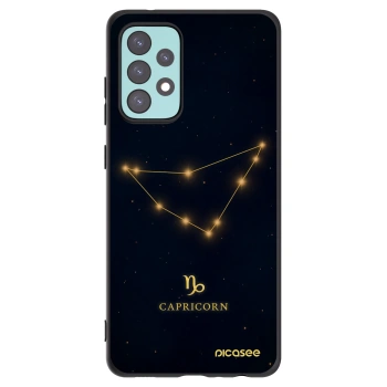 Picasee Samsung Galaxy A72 A725F Hülle - Schwarzes Silikon - CAPRICORN