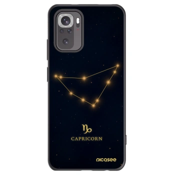Picasee Xiaomi Redmi Note 10S Hülle - Schwarzes Silikon - CAPRICORN