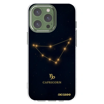 Picasee Apple iPhone 13 Pro Hülle - Transparentes Silikon - CAPRICORN
