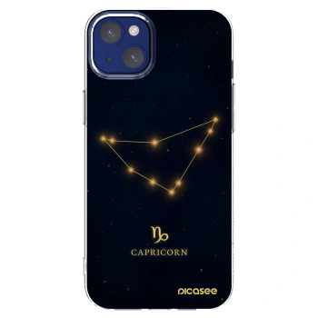 Picasee Apple iPhone 14 Plus Hülle - Transparentes Silikon - CAPRICORN