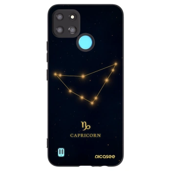 Picasee Realme C21Y Hülle - Schwarzes Silikon - CAPRICORN