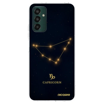 Picasee Samsung Galaxy M13 M135F Hülle - Transparentes Silikon - CAPRICORN