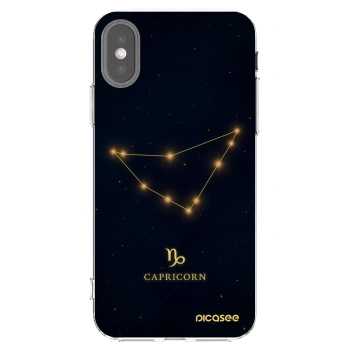 Picasee Apple iPhone X/XS Hülle - Transparentes Silikon - CAPRICORN