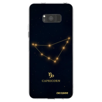 Picasee Samsung Galaxy S8 G950F Hülle - Transparentes Silikon - CAPRICORN
