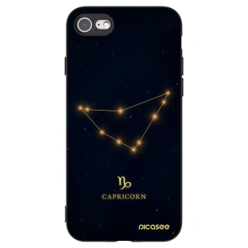 Picasee Apple iPhone 7 Hülle - Schwarzes Silikon - CAPRICORN