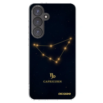 Picasee Samsung Galaxy S24 FE S721B Hülle - Transparentes Silikon - CAPRICORN