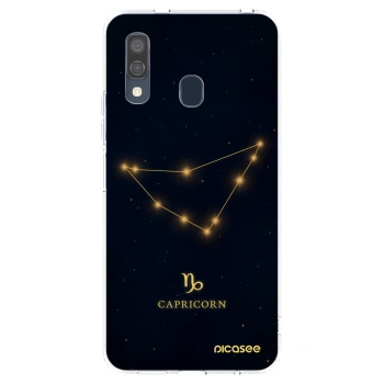 Picasee Samsung Galaxy A40 A405F Hülle - Transparentes Silikon - CAPRICORN