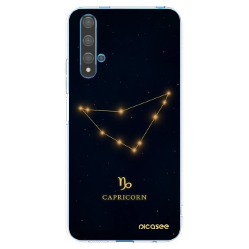 Picasee Huawei Nova 5T Hülle - Transparentes Silikon - CAPRICORN