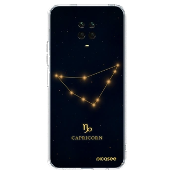 Picasee Xiaomi Redmi Note 9S Hülle - Transparentes Silikon - CAPRICORN