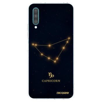 Picasee Samsung Galaxy A30s A307F Hülle - Transparentes Silikon - CAPRICORN