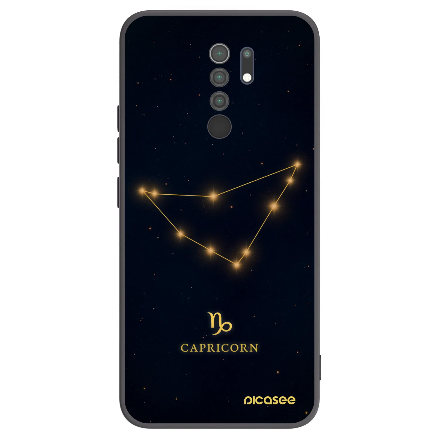 Picasee Xiaomi Redmi 9 Hülle - Schwarzes Silikon - CAPRICORN