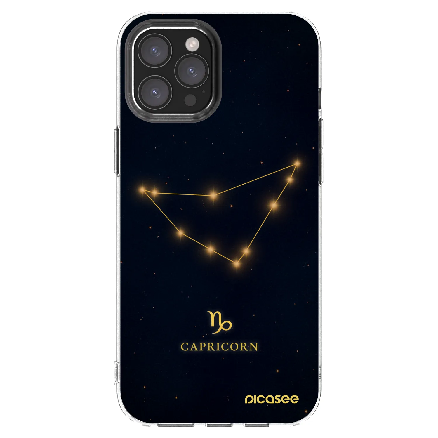 Picasee Apple iPhone 12 Pro Max Hülle - Transparentes Silikon - CAPRICORN