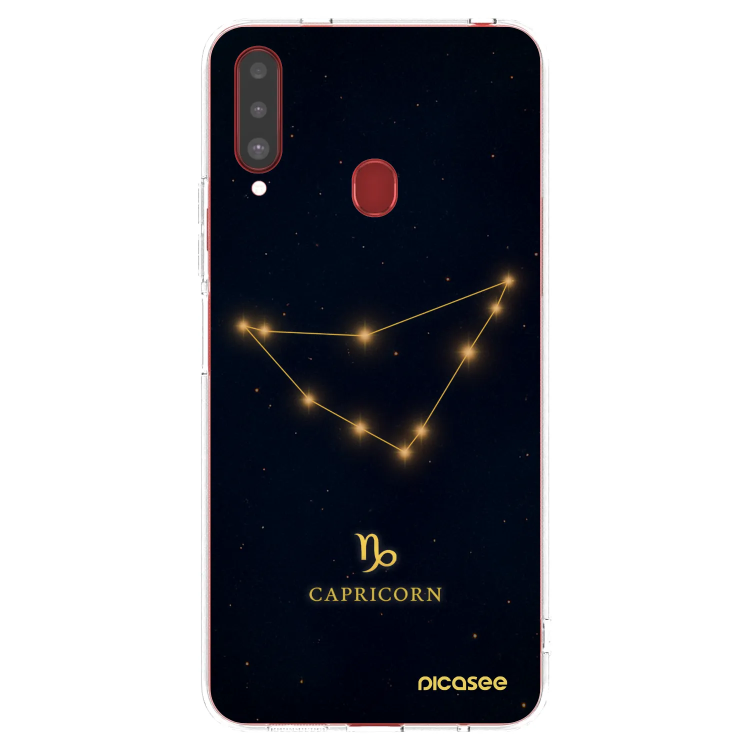 Picasee Samsung Galaxy A20s Hülle - Transparentes Silikon - CAPRICORN