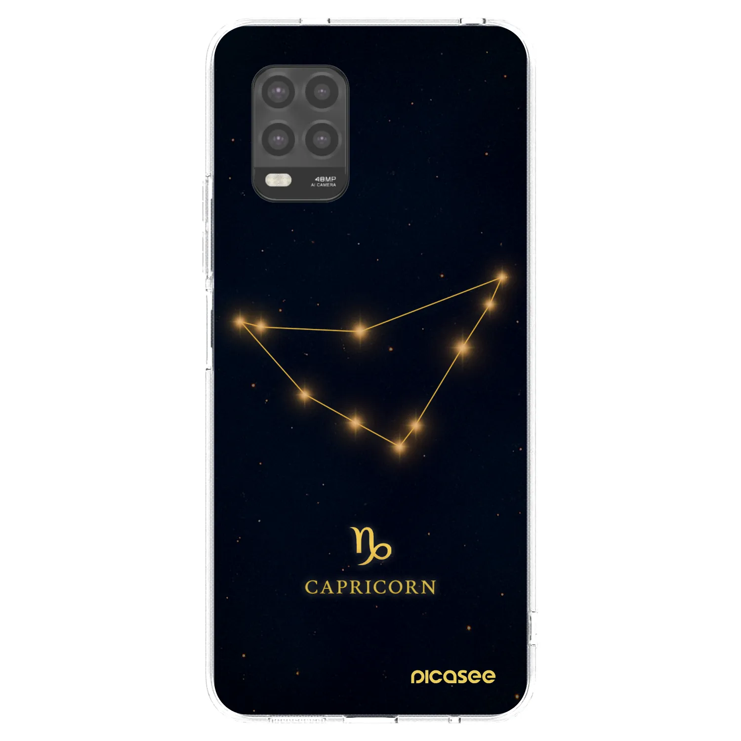 Picasee Xiaomi Mi 10 Lite Hülle - Transparentes Silikon - CAPRICORN